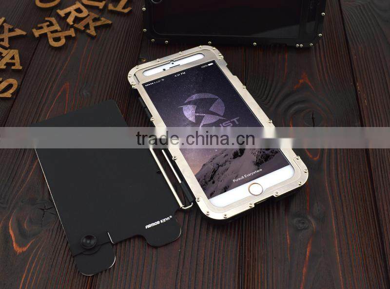 The latest Three anti phone cover For IPHONE 6 case steel&leather for IPHONE 6 case