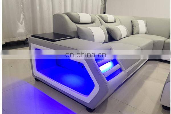 LED light cheap sofa set furniture living room sofas