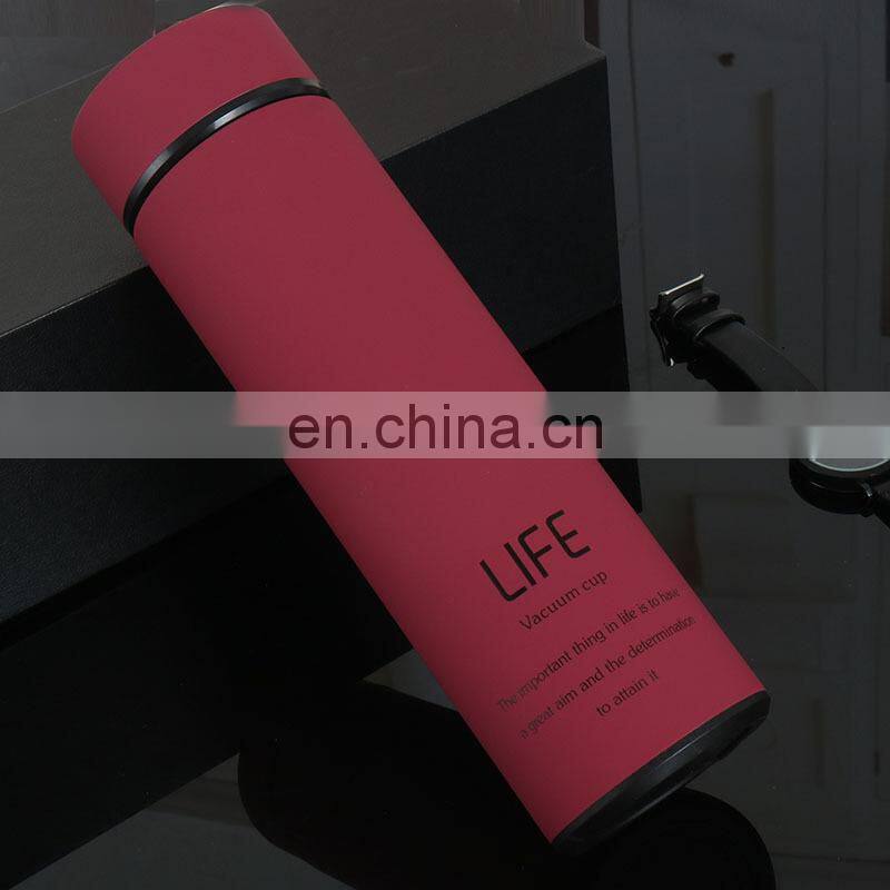 Custom logo Double Wall Vacuum filtered Stainless Steel Water Bottle