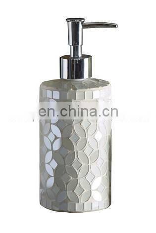 antique round mosaic soap dispenser