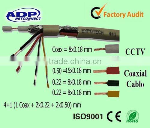 CCTV 4+1 Siamese Cable RG59 Power Cable RG6 Power Cable price per meter