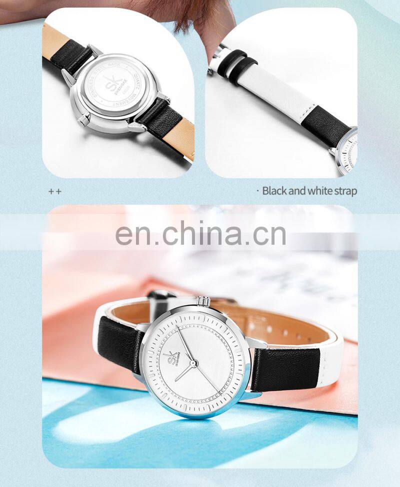 Shengke 9026 Latest Girls Quartz Watches Small Case Scale Waterproof Fashion Watches Ladies Simple