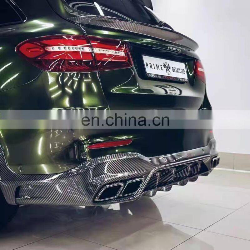 Runde Carbon Fiber Material For Mercedes-Benz GLC63 SUV TOPCAR Style Body Kit Front Lip Rear Lip Exhaust Wind Knife