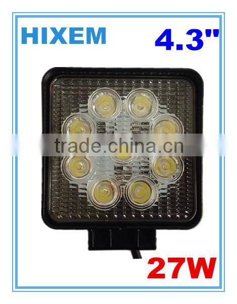 27W LED work light, Epistar LEDs work light, offroad driving light,square looks