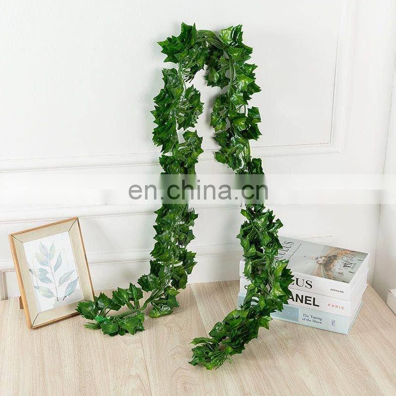 Amazon Hot Sale 12pcs/lot Artificial Ivy Leaf Plants Vine Hanging Garland