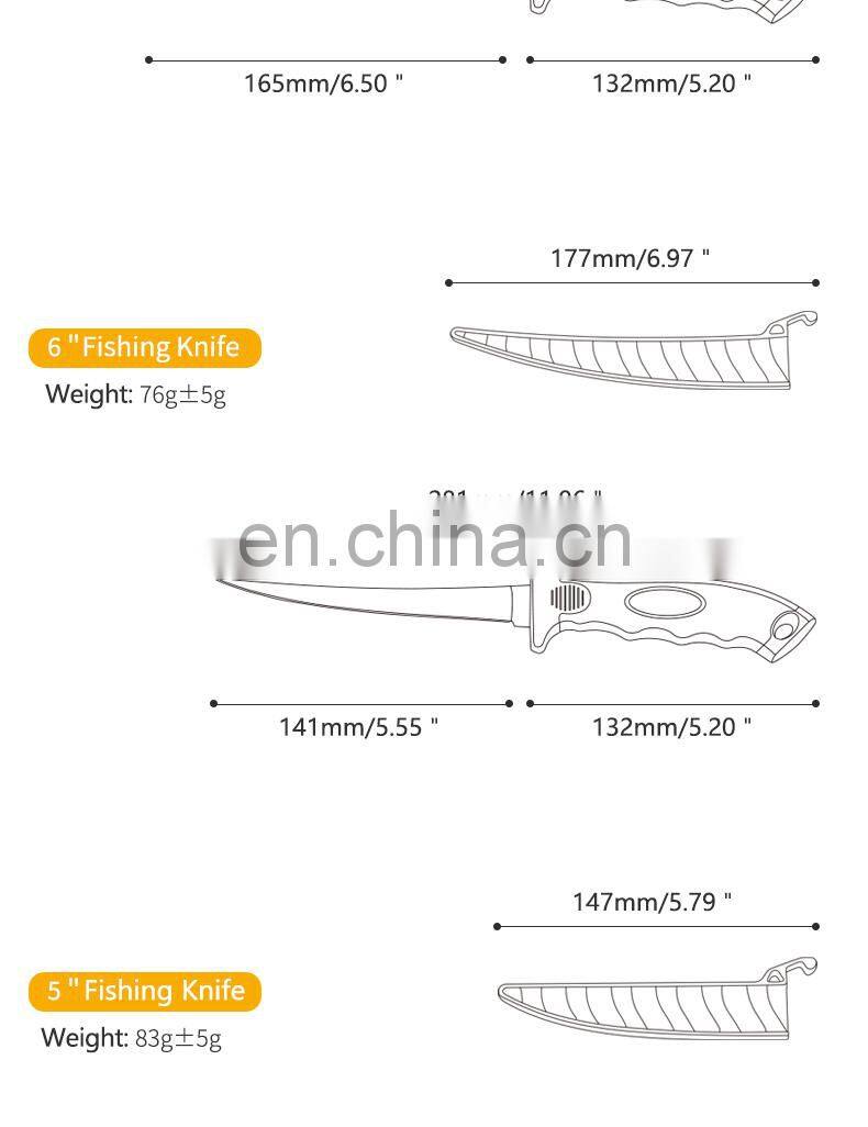 Hot Sale Fishing Knife Stainless Steel Outdoor Camping Hiking Fishing Emergency Survival Kit Knife