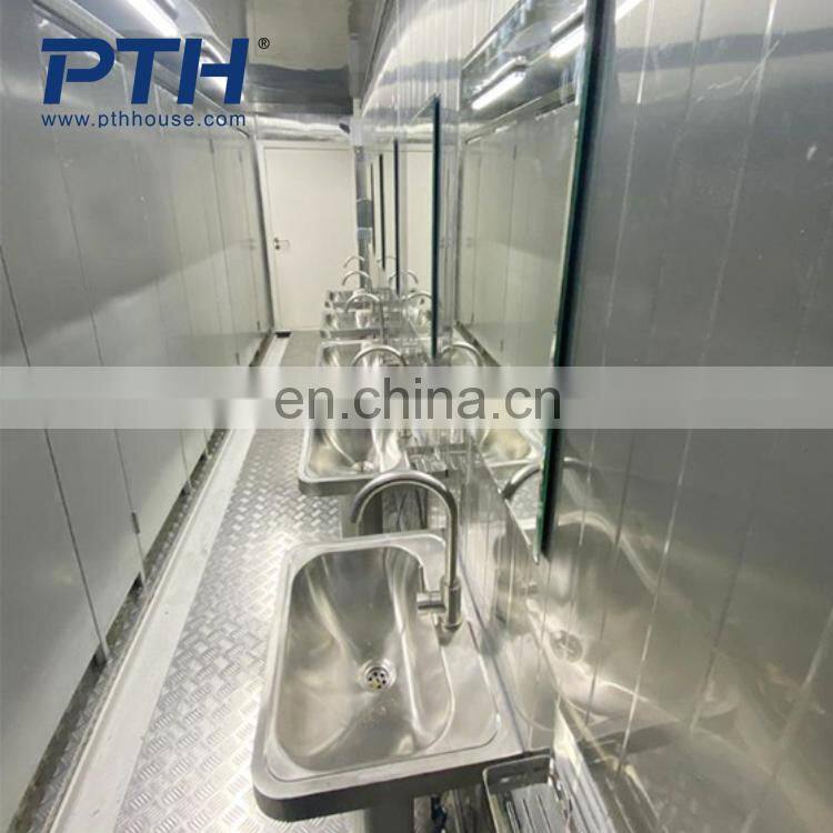 20FT stainless steel finish bathroom laundry container modular house