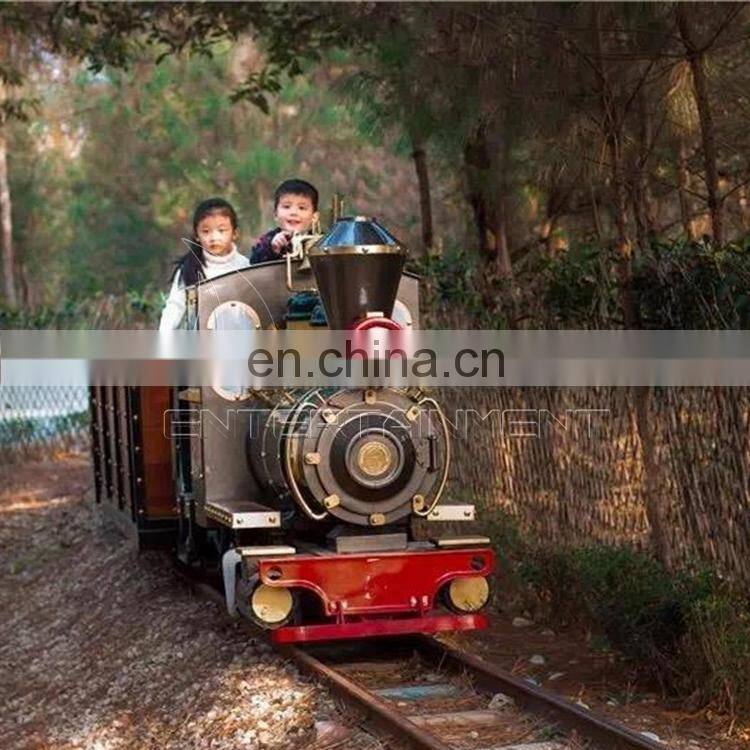 Big track tourist train for scenic train on rail for sale