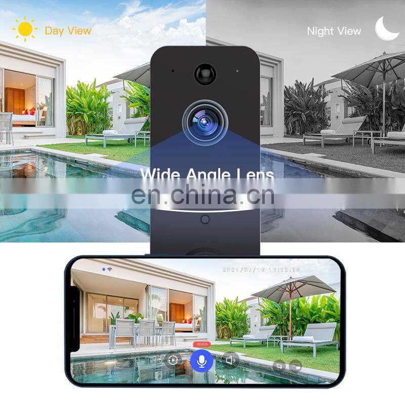 2022 Home Security Smart Wifi Video Doorbell Camera Two Way Audio Intercom 720P HD Wireless U8 Video Doorbell with Chime