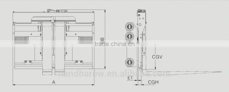 Integral type fork positioner