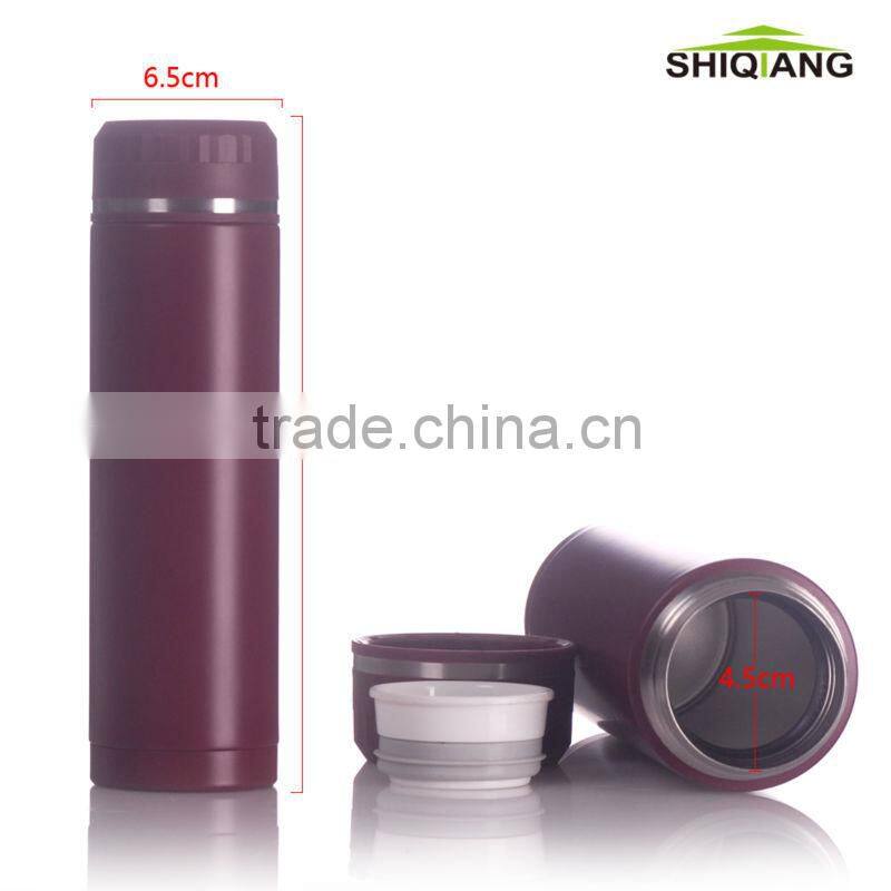 China manufacturers 16oz double wall stainless steel high vacuum thermos with lid and tea filter