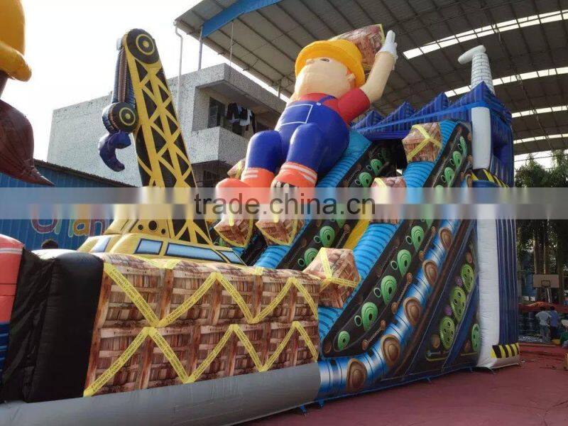 2015 Newest PVC tarpualin Inflatable Water Slides Handling children theme water slider