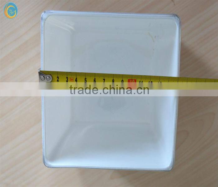 black lacquer cube glass vase