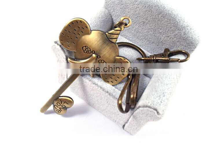 keychain manufacturers in china promotional oem laser logo elephant keychain