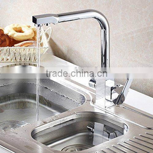 Square Kitchen 3 Way Stainless Steel Water Purifier Faucet