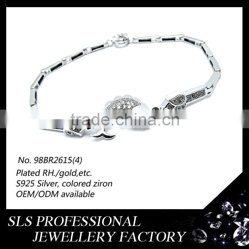 Brazilian bracelet mouse head designs bracelet silver 925 bulk custom bracelet for little boys fashion