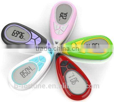 DP077_PKWh Pink & White Colorful Fashion ABS Case LCD display Digital manual for pedometer