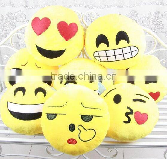 free sample Cojin emoji/stuffed yellow emoji cojin/soft emoji pillow wholesale