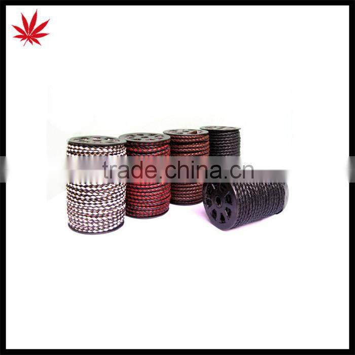 Round Leather Cord Braided Necklace