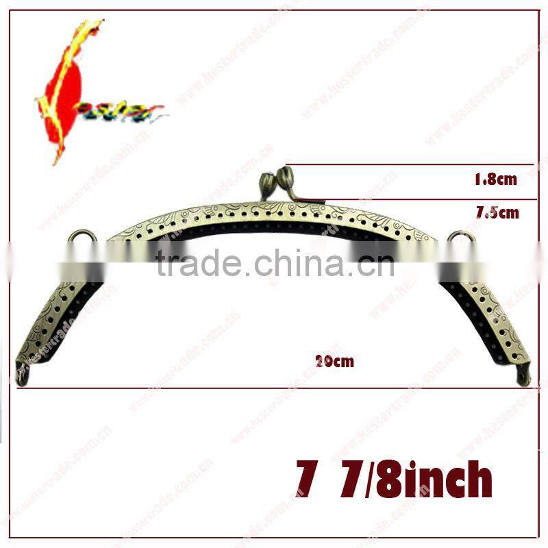 7 7/8inch Antique-brass metal purse frame