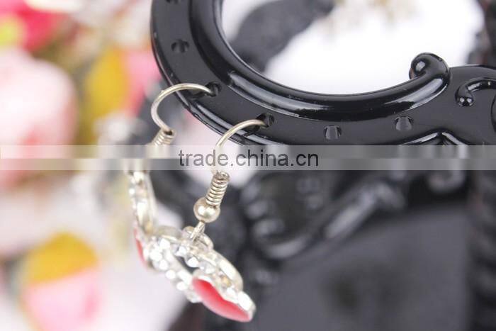 D11 ANPHY Double-deck Plastic Earring Rack With Plate For Display Black