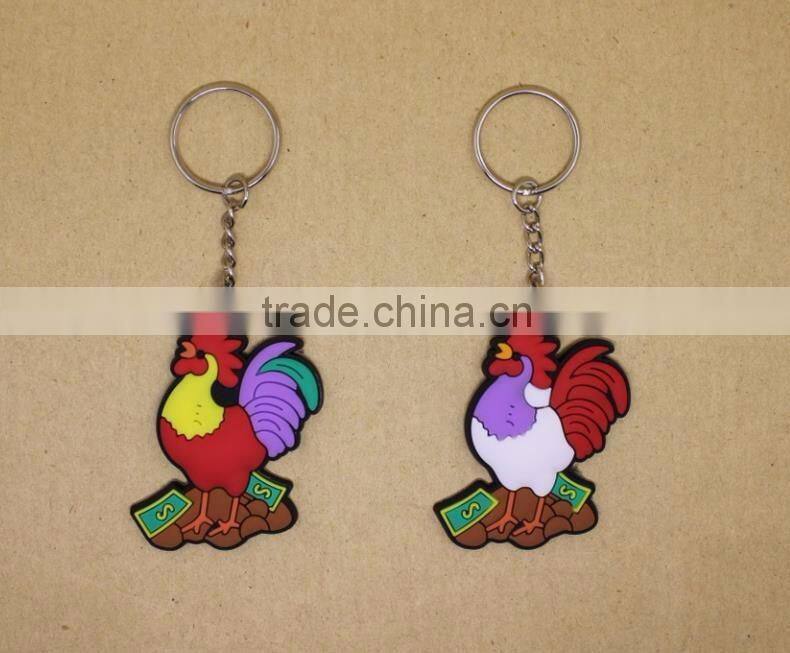 Fashion style custom logo promotional rubber keychain