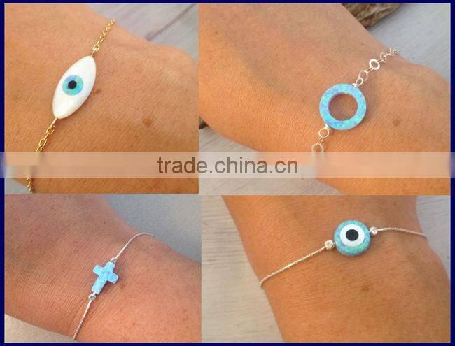 op11 Kiwi Green 8*10MM Opal Hamsa Bracelet Hand Opal Bracelet