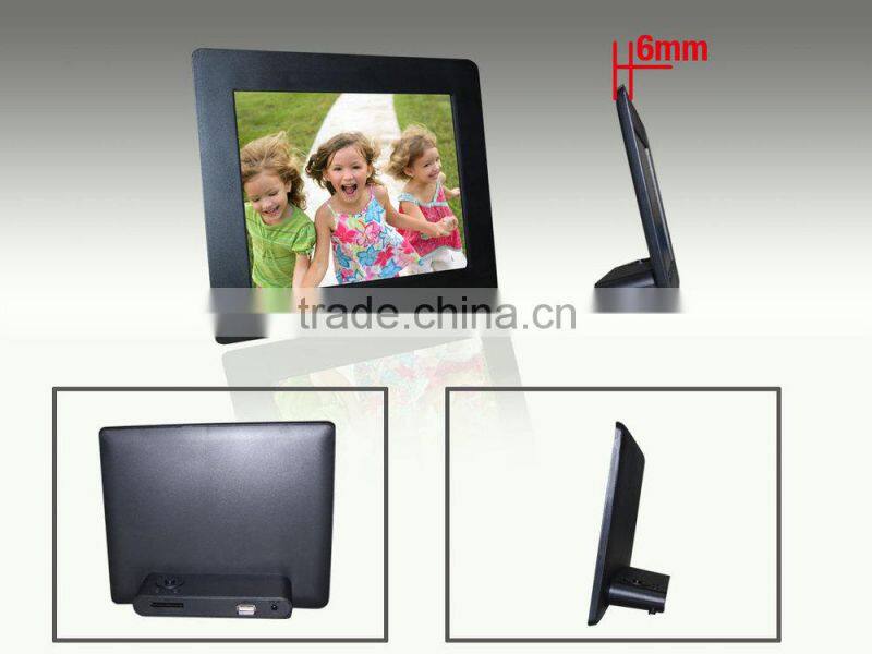 popular 8 inch digital photo frame, digital picture frame with wholesale price, high quality with mass production