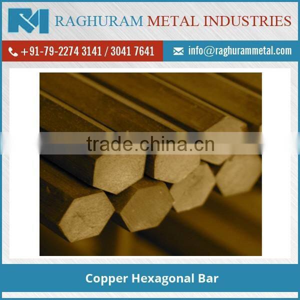 100% Pure Copper Hexagonal Bar for Different Application use
