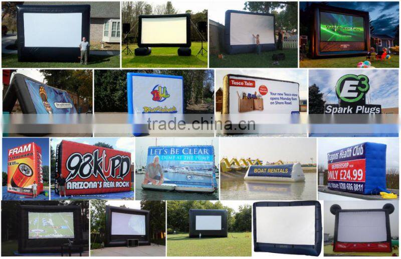 Outdoor giant inflatable rear projection screen inflatable movie screen for backyard