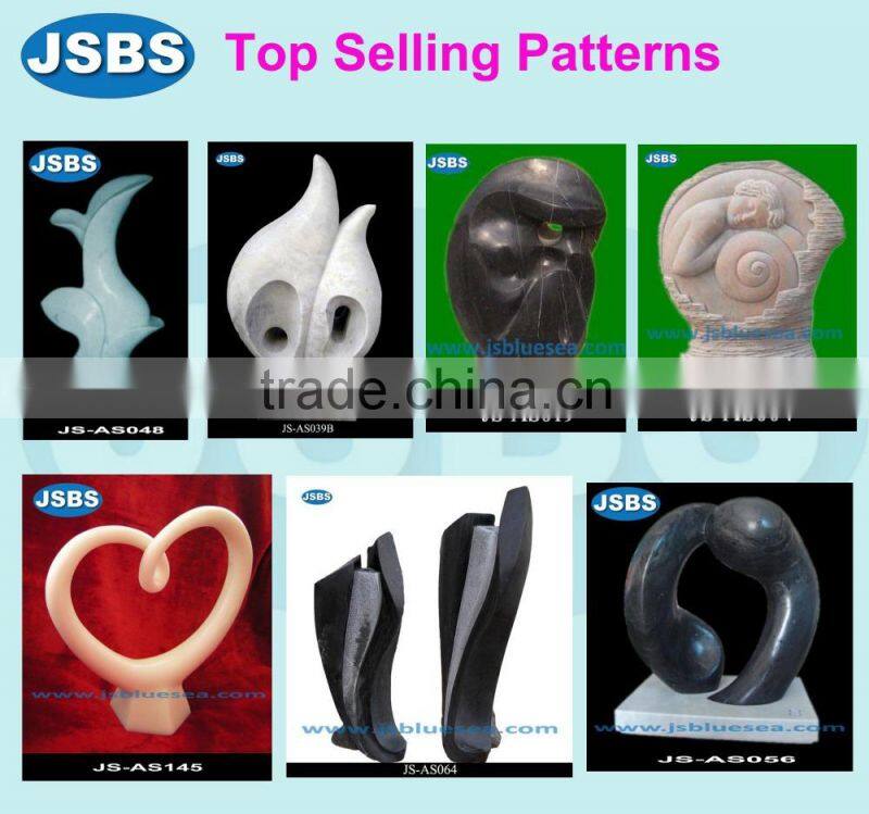 hand carved natural stone abstract art statue