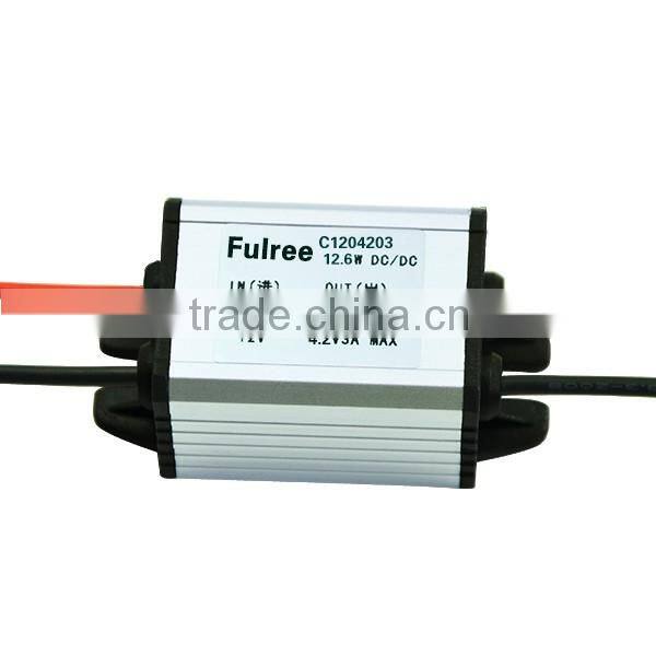 DC-DC converter 12v to 4.2v3a step down power converter, car power supply module