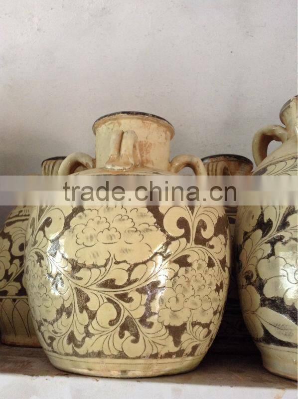 Chinese antique ceramic vase for home deco
