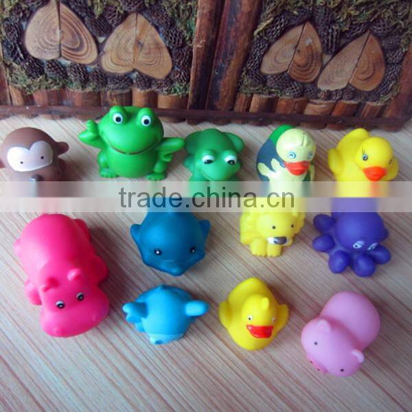 2015 High Quality passed EU certification Rubber Yellow Duck baby Bath Toy/from Everfriend