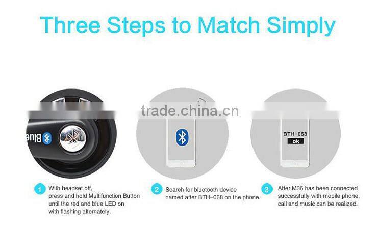 Wireless stereo bluetooth headset With MIC for Cellphone Tablet Laptop