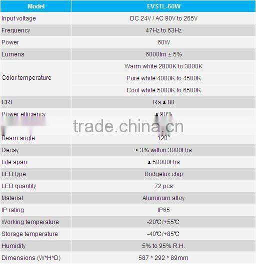 EverExceed Bridgelux Chip Highlight 60W LED Street Light
