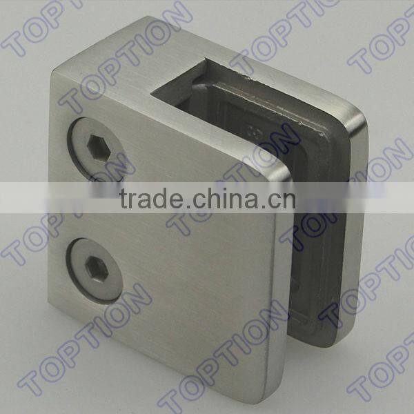 Flat Back Square Stainless Steel Glass Clamp