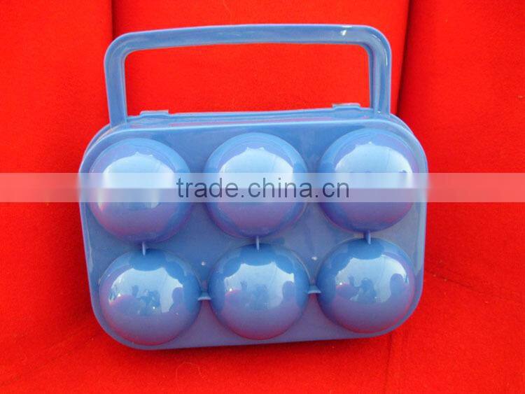 outdoor camping portable folding egg case with 6pcs