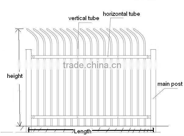 Residential Square Steel Tube Fence