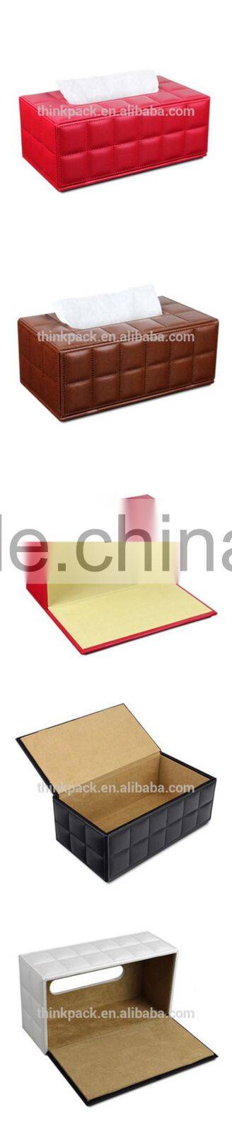 China creative leather tissue paper box design