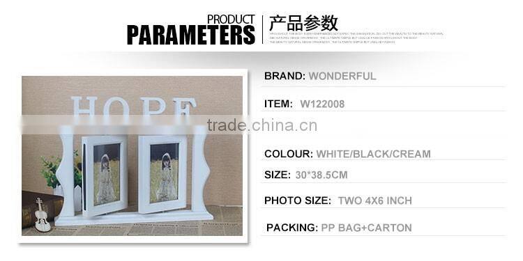 Double window shape bathroom MDF and wood material frames