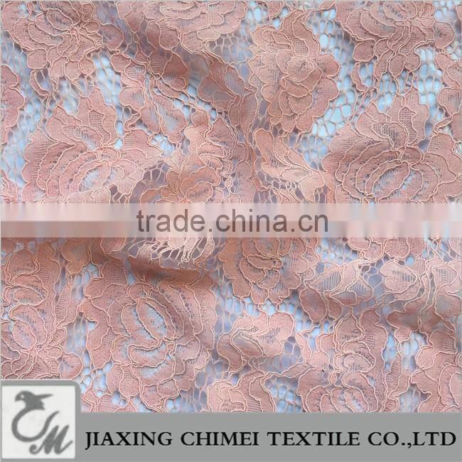 cording embroidery pink lace fabric