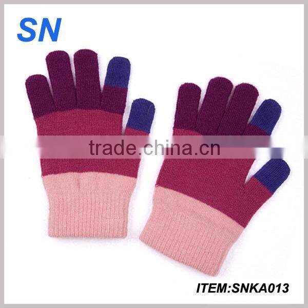 noble hot fashion SN factory Unisex Magic finger touch glove with high quality cashmere