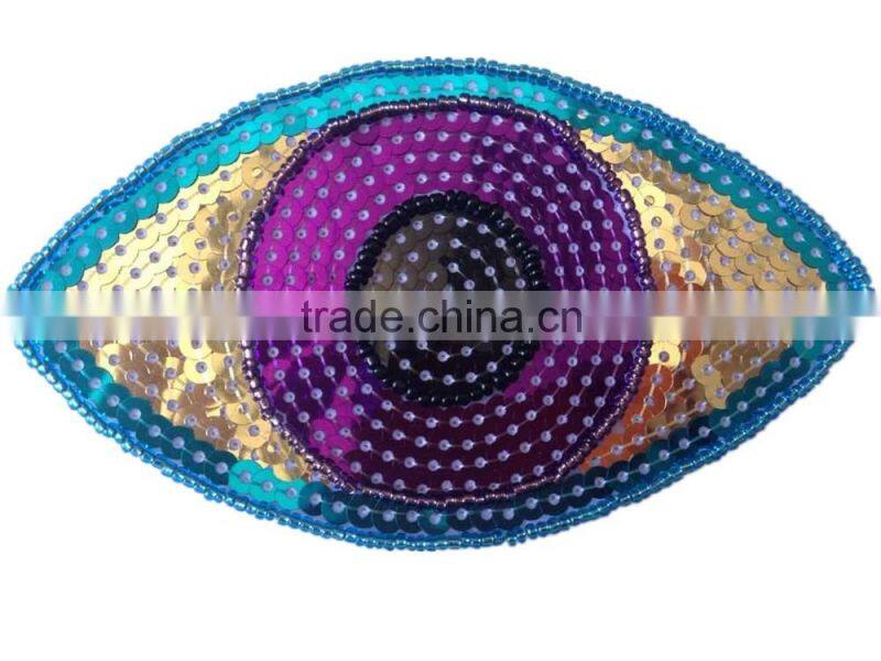 Handmade Beads sequin eyes embroidery badges