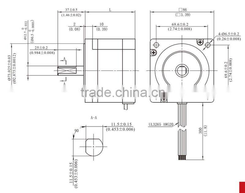NEMA34 Hybrid Stepper Motor Frame Size 86mm