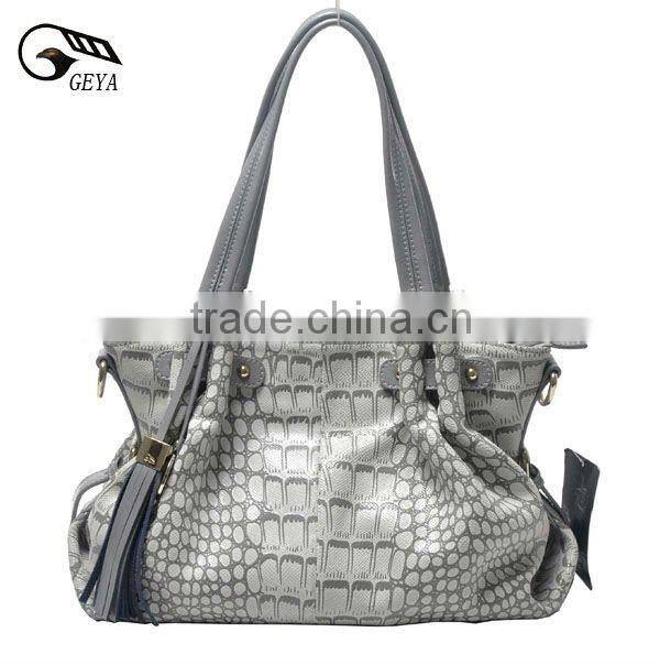 New arrival 2012! Hot summer Europe style croco skin leather bag ladies handbag!