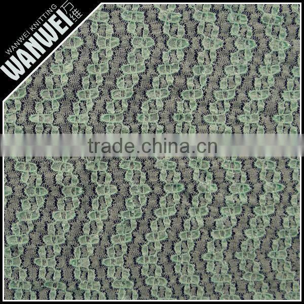 glass yarn green stretch organdy fabric in textile nylon bridal lace fabrics 3113