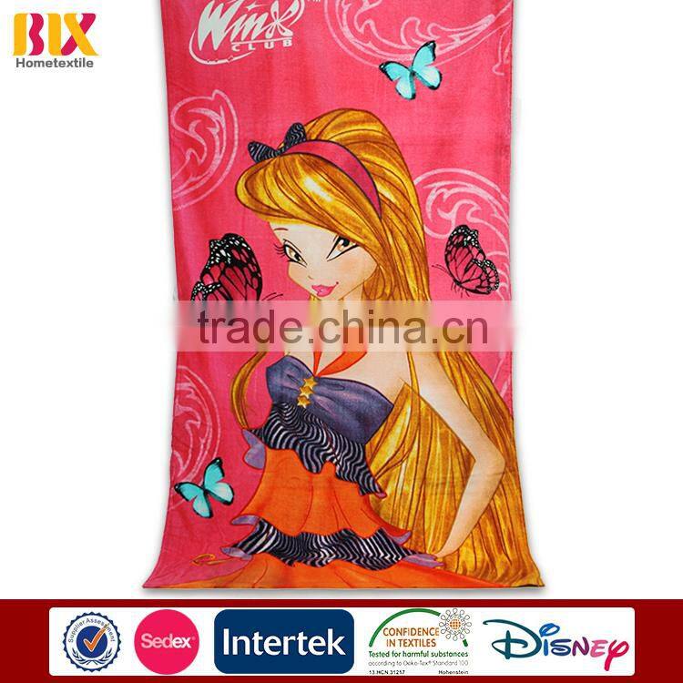 2015 Hot Sale sexy girl printed microfiber beach towel Alibaba China