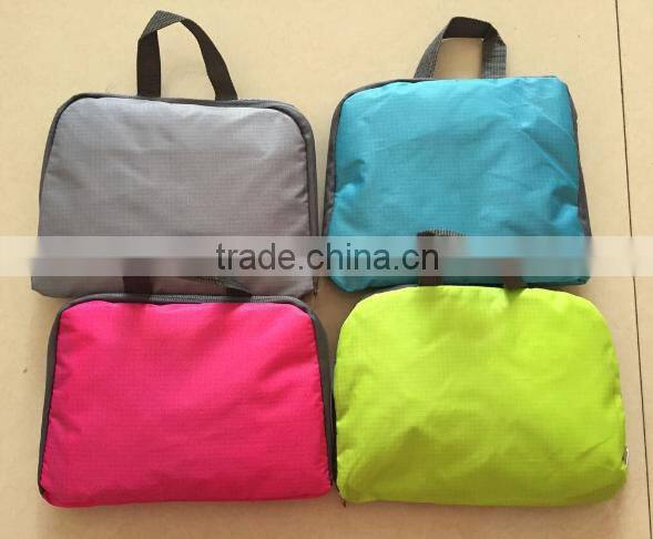 2016 new design polyester lightweight foldable backpack