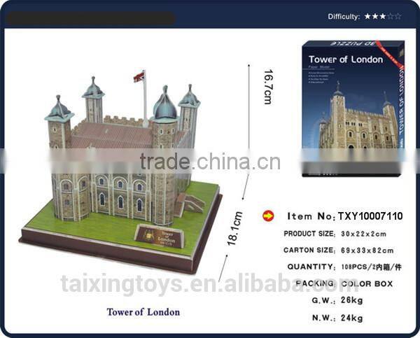 Educational 3D London Big Ben Building Blocks Kids DIY Cheap Toys